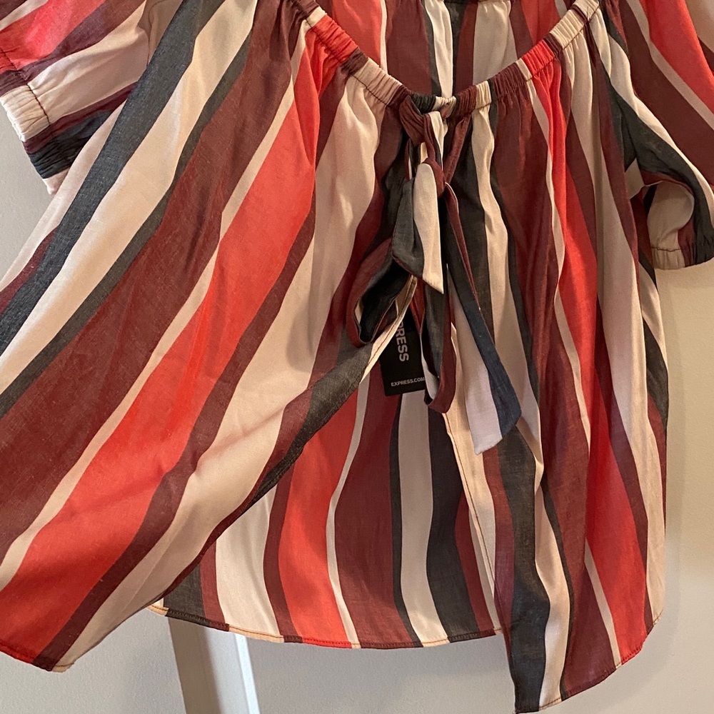 Express Multicolor Striped Blouse - Picture 5 of 5